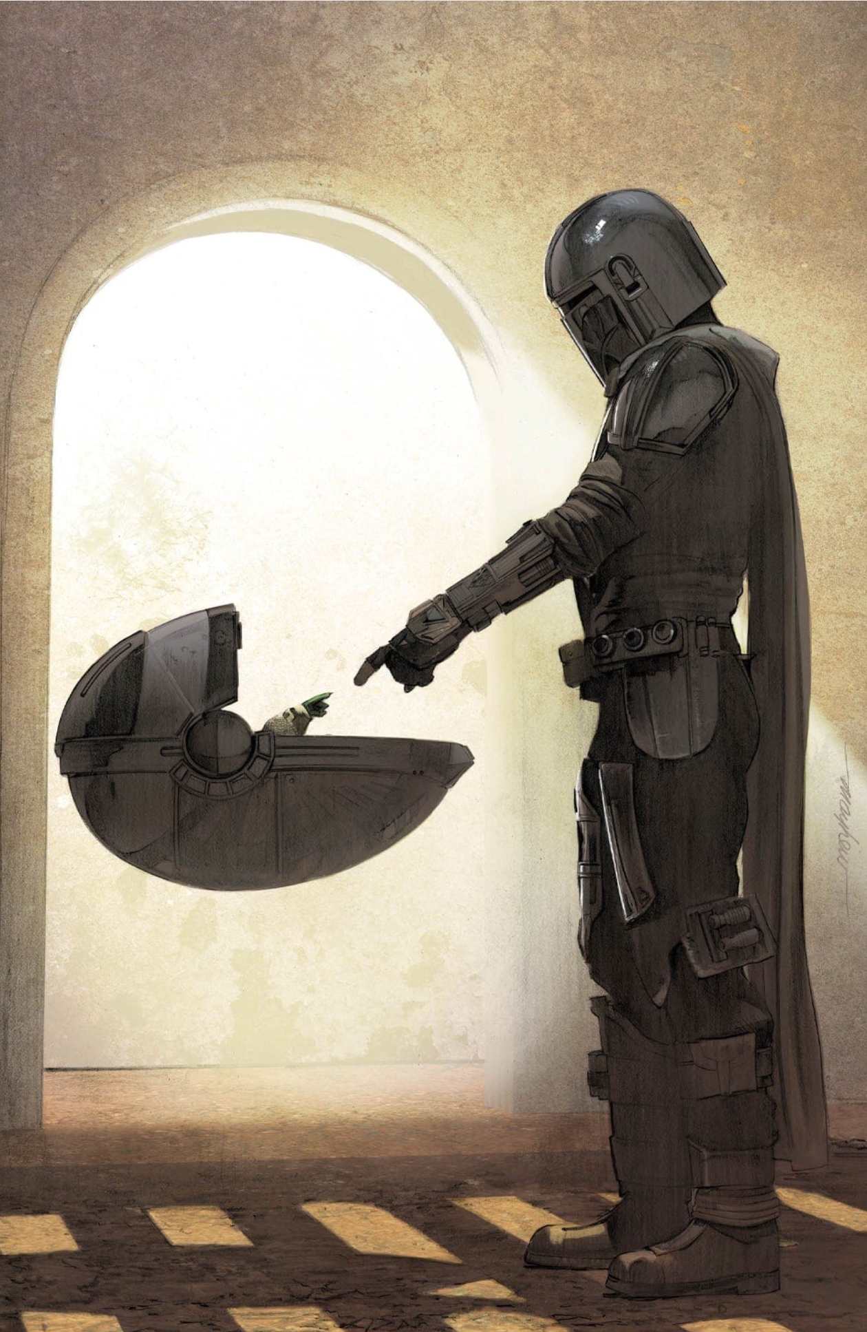 Grogu was found by Din Djarin, a Mandalorian bounty hunter who was hired to hunt the child.