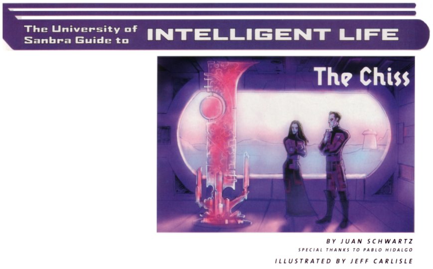 The Chiss Senate was introduced in the article "The University of Sanbra Guide to Intelligent Life: The Chiss".