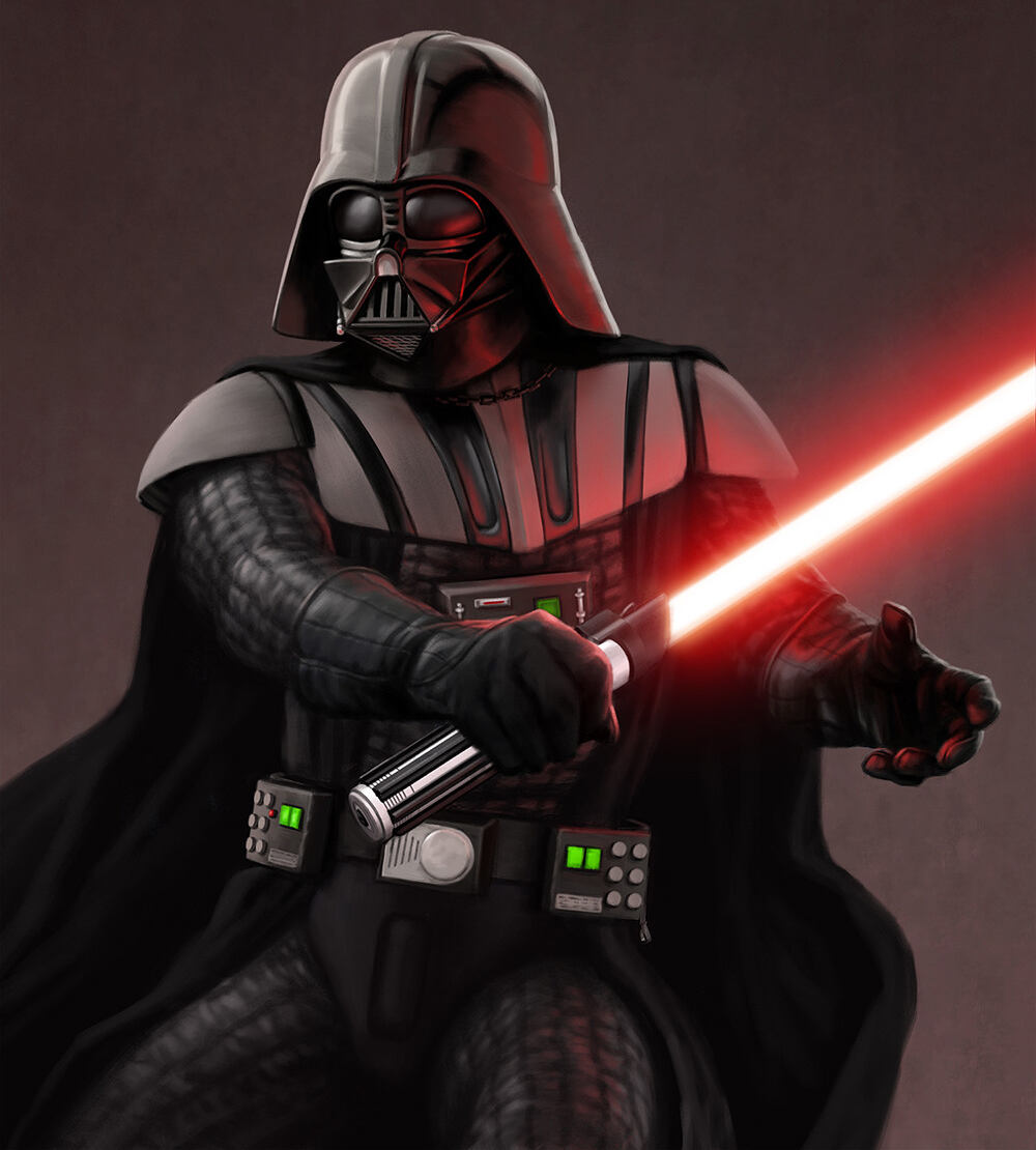 As Mors had the opportunity to see unfold during the battle with the rebels, Darth Vader fought with a lightsaber.