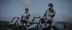 Scout troopers were light-armored reconnaissance units.