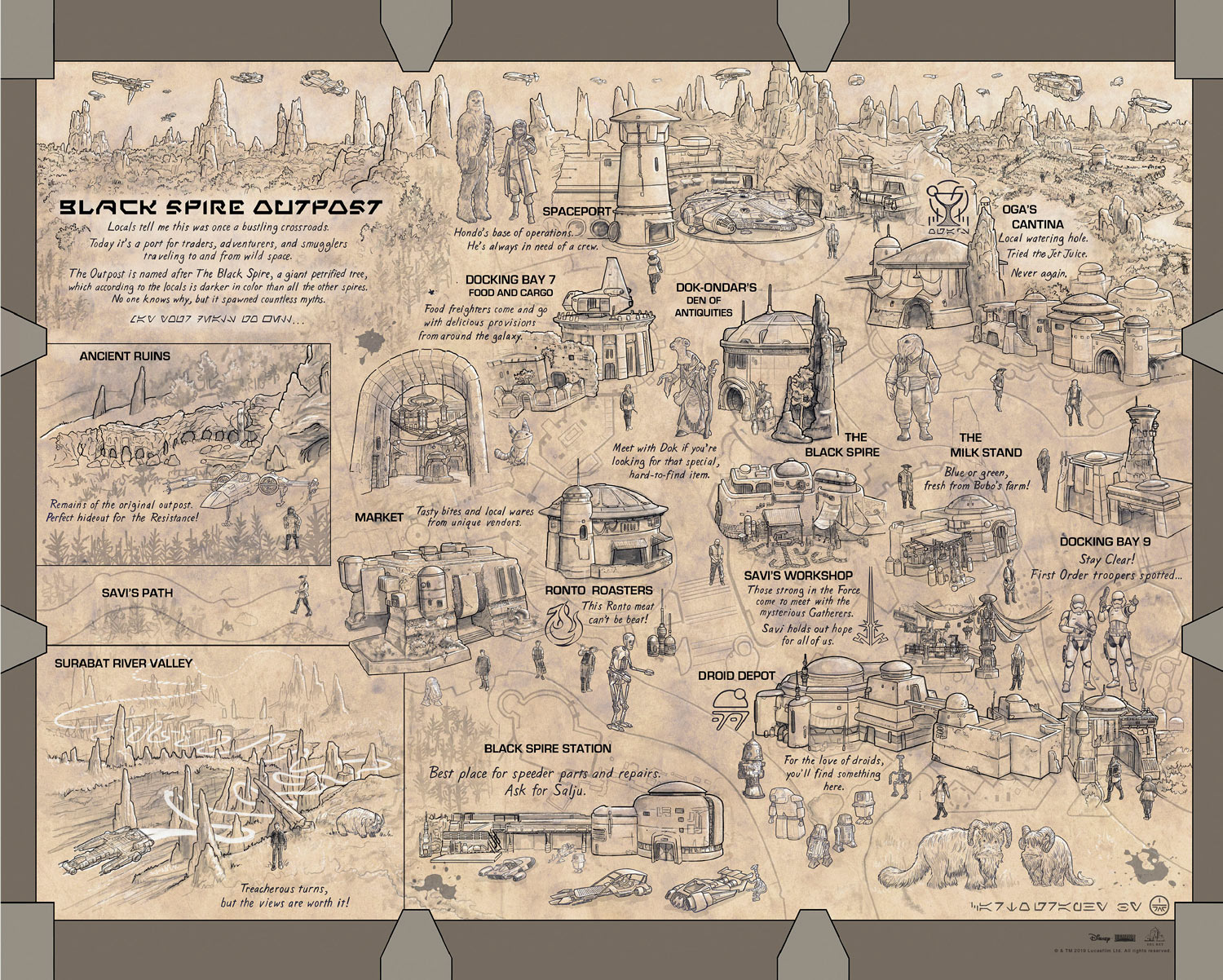 A map of the outpost in 34 ABY