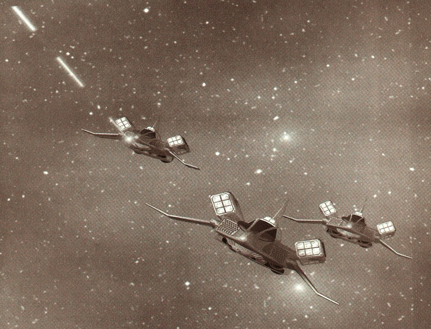 A Flight group of Missile Boats engaging enemy fighters