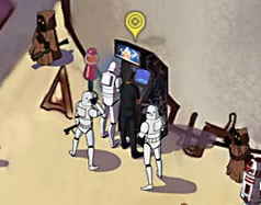 The game cabinet in Star Wars Galactic Spy