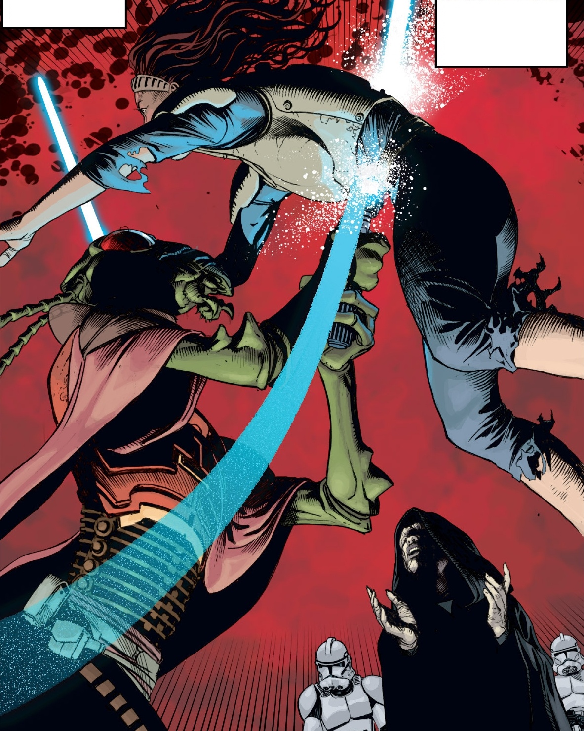 The Jedi is killed by Beyghor Sahdett.