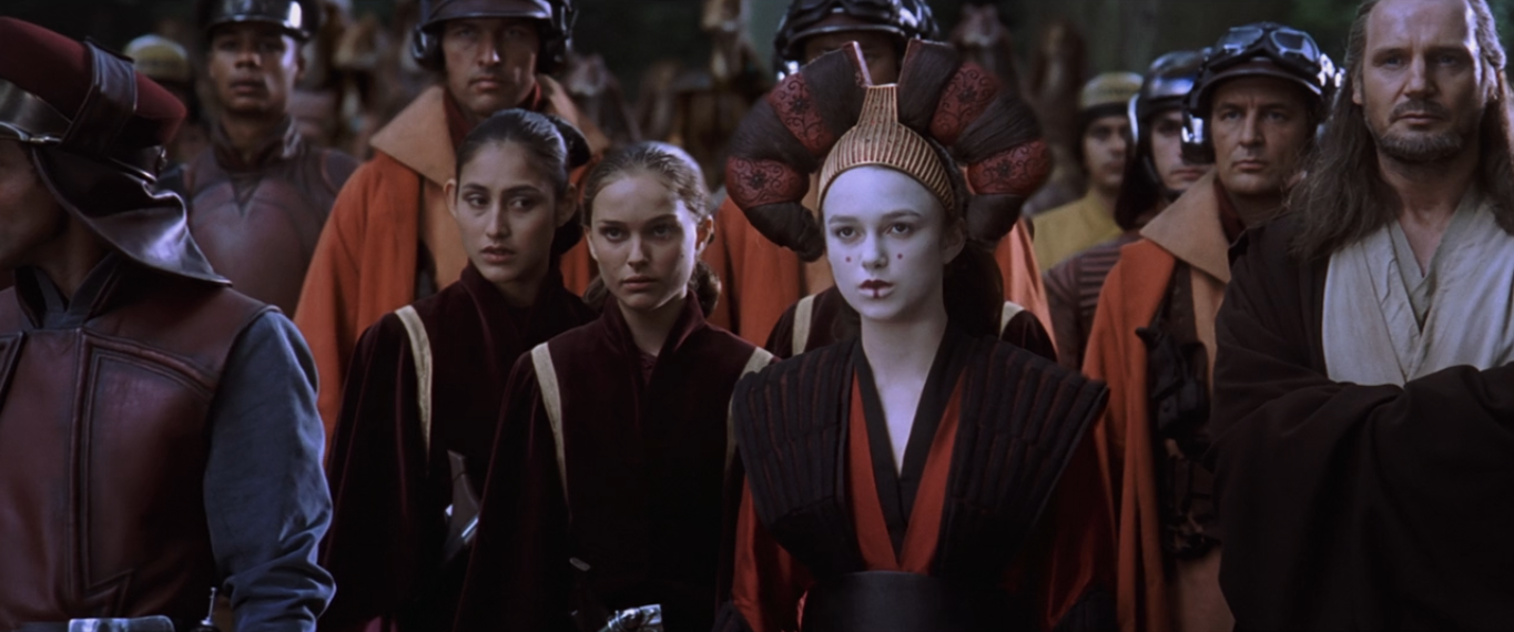 Tobias Pall (top left) accompanies Amidala to the Gungan Sacred Place.