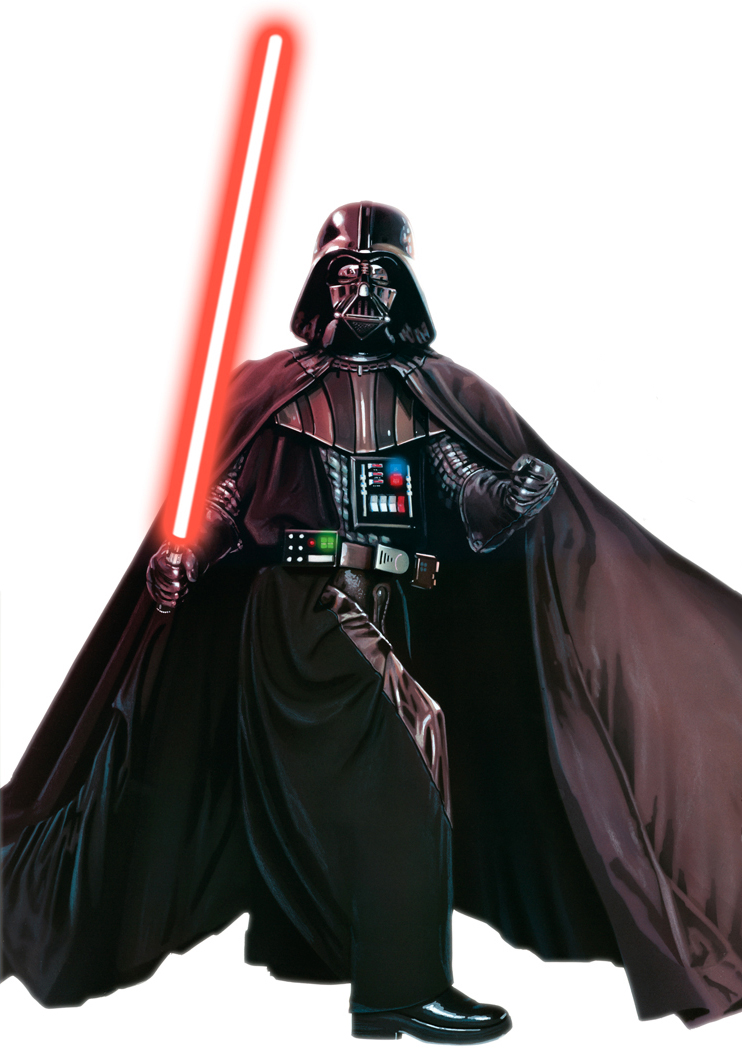 Vader with ignited lightsaber