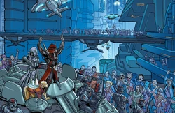 Darth Marr leads a celebration