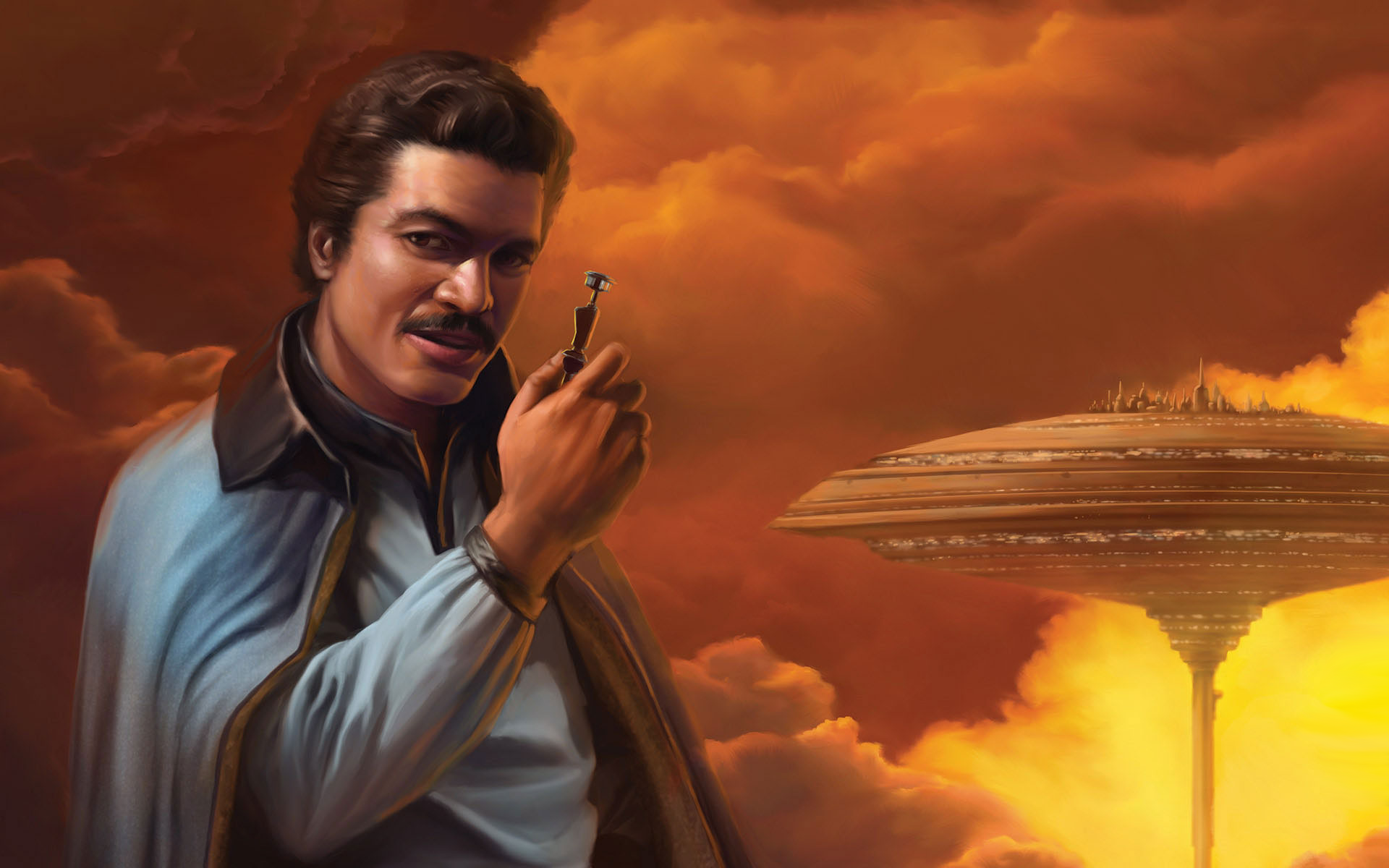 Lando Calrissian, Baron Administrator of Cloud City, whose title was sought by Lingsnot