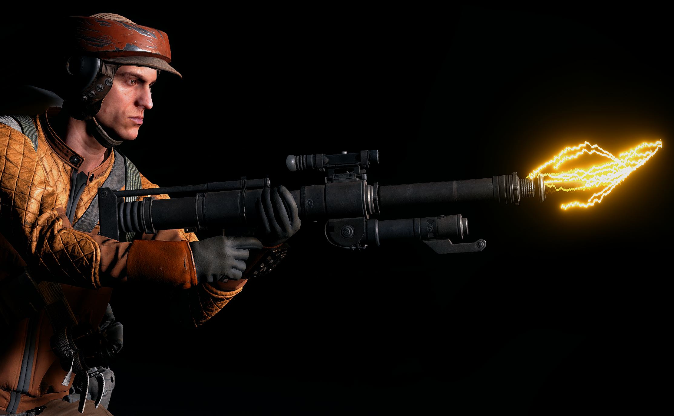 The CJ-9 bo-rifle was capable of delivering lethal melee strikes.