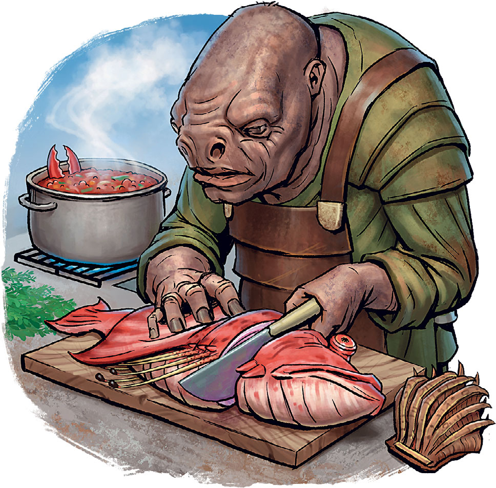 Strono Tuggs prepares a meal