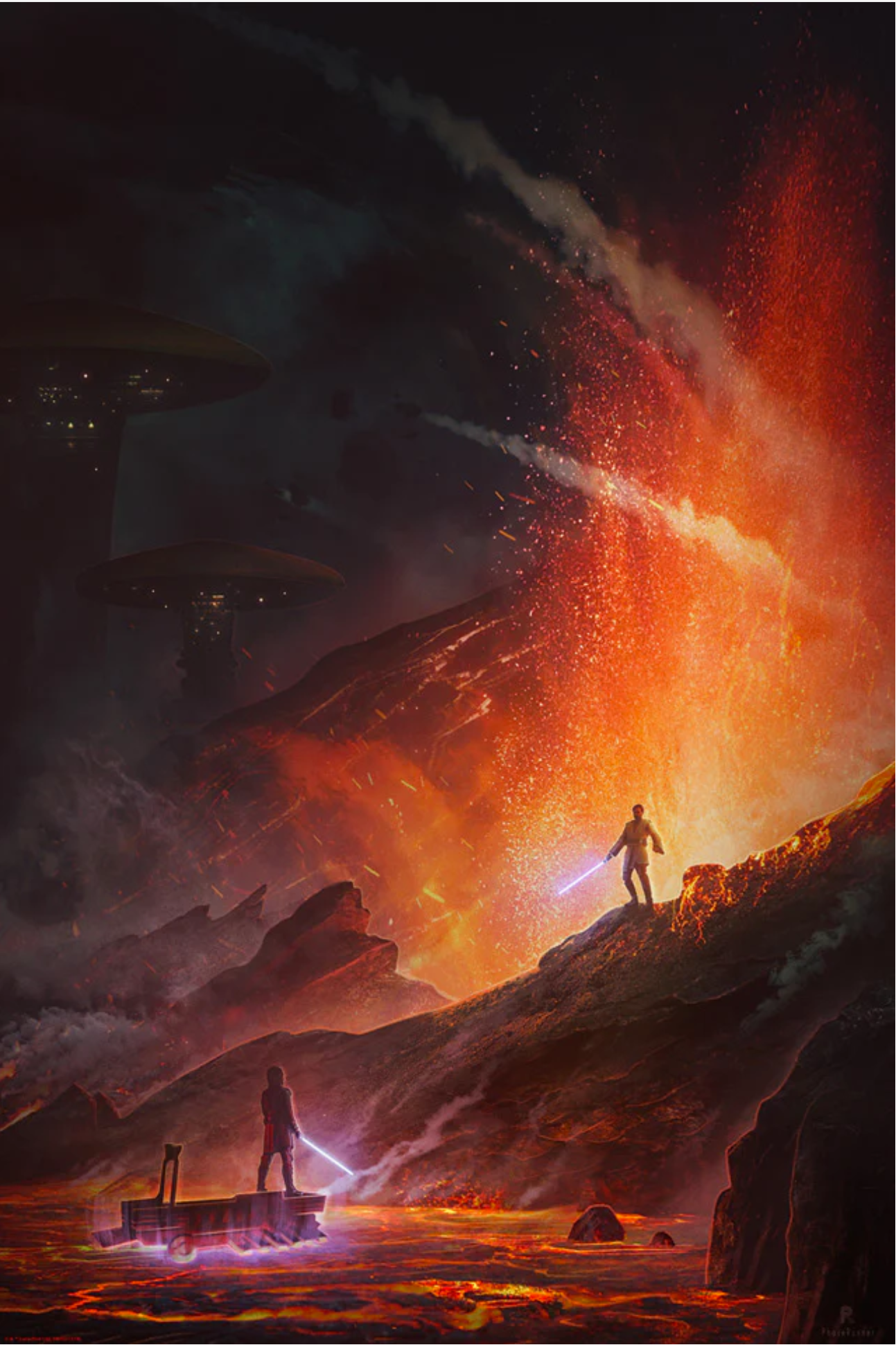 The landscape of Mustafar was harsh and filled with lava.