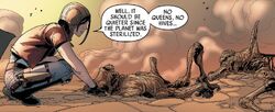 Aphra examines sterilized Geonosis