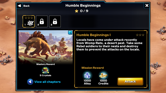 Players can earn rewards by completing chapters