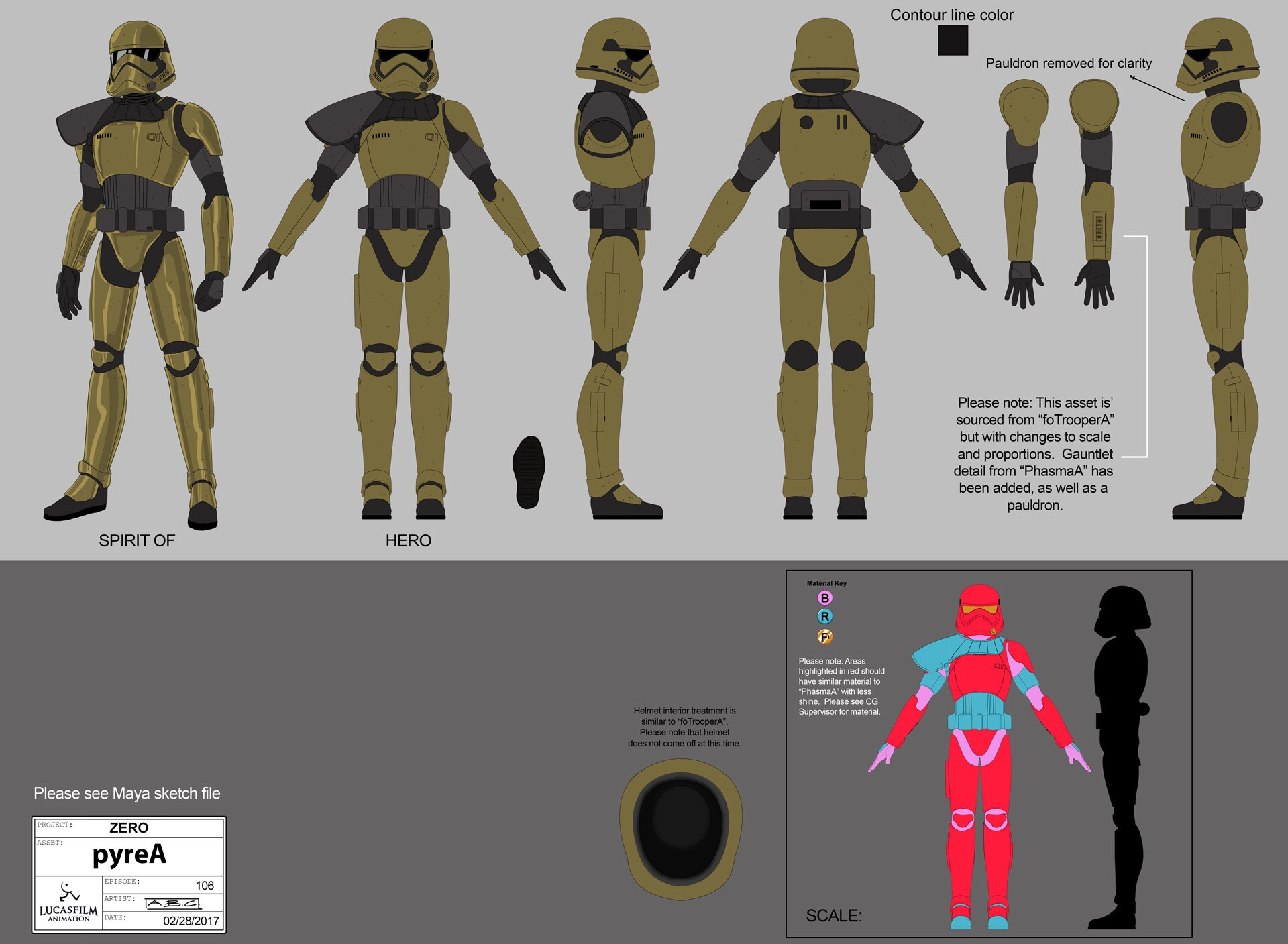 Concept art of Pyre's armor by Amy Beth Christenson