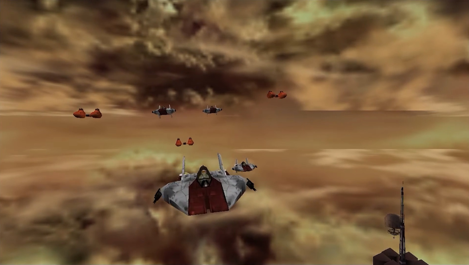 Rogue Squadron in the clouds of Taloraan.