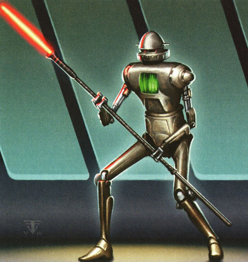 An Iron Knight; a Shard wearing a robotic body, serving the Jedi Order