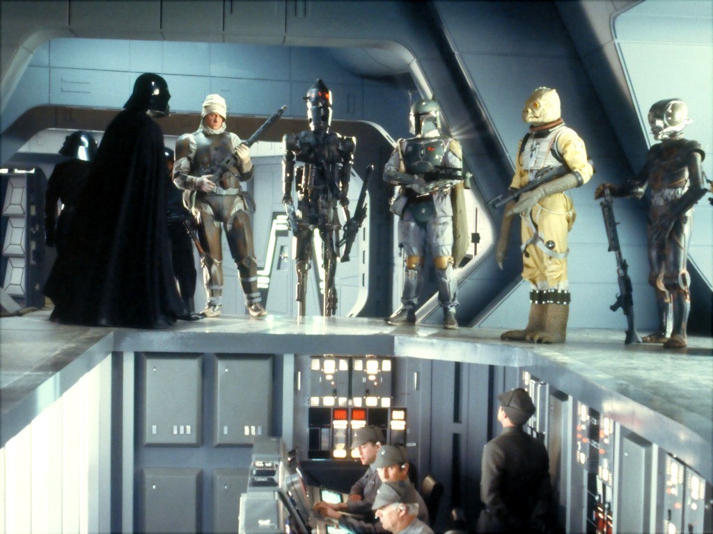 Bounty hunters aboard the Executor.