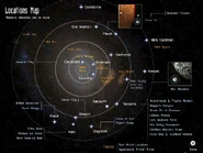 The map of the galaxy from Star Wars: Behind the Magic.