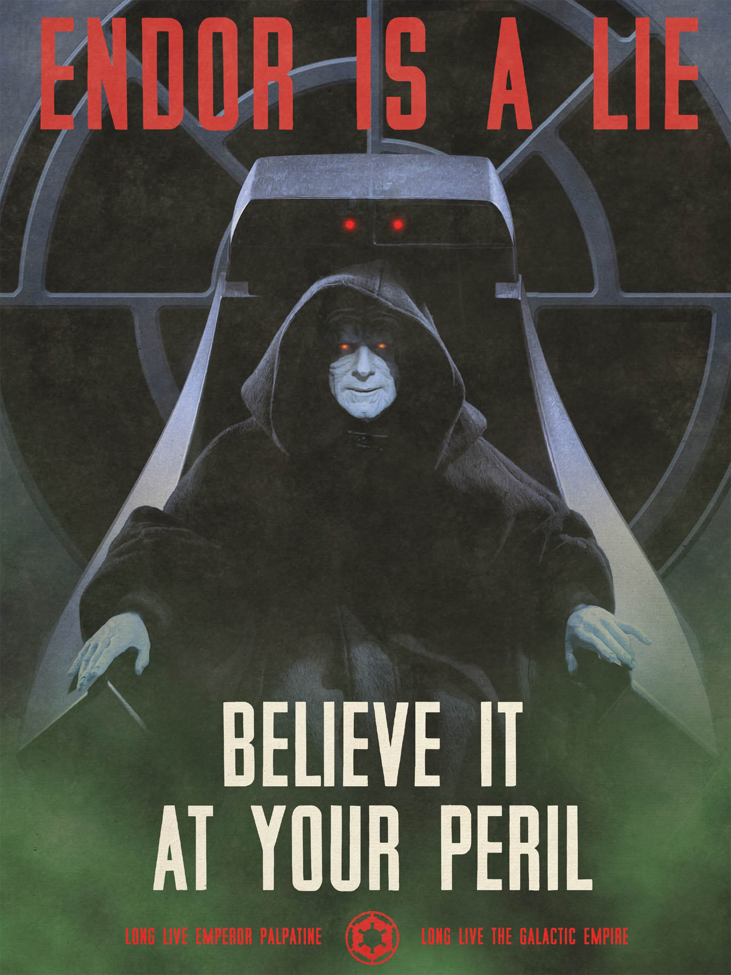 Imperial propaganda initially denied reports of the Emperor's death in the Battle of Endor.