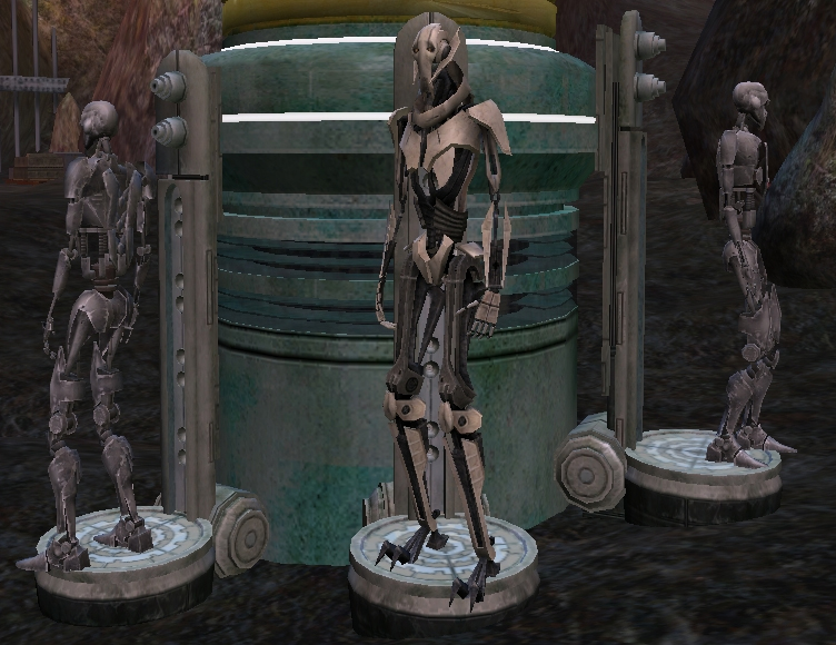 N-K Necrosis and his NK-3 bodyguards, inside the Necrosis Cave