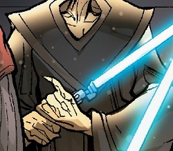 Yarael Poof's lightsaber appearance in Common Appearance