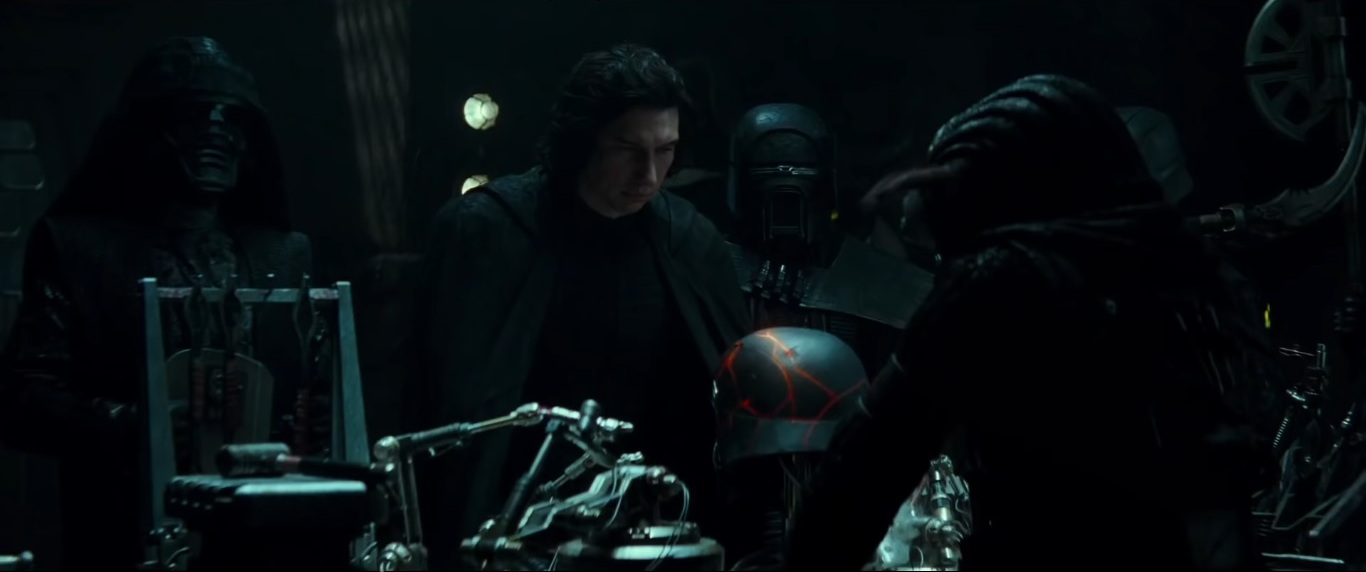 Kylo's shattered helmet was rebuilt by Albrekh, metalsmith of the Knights of Ren.