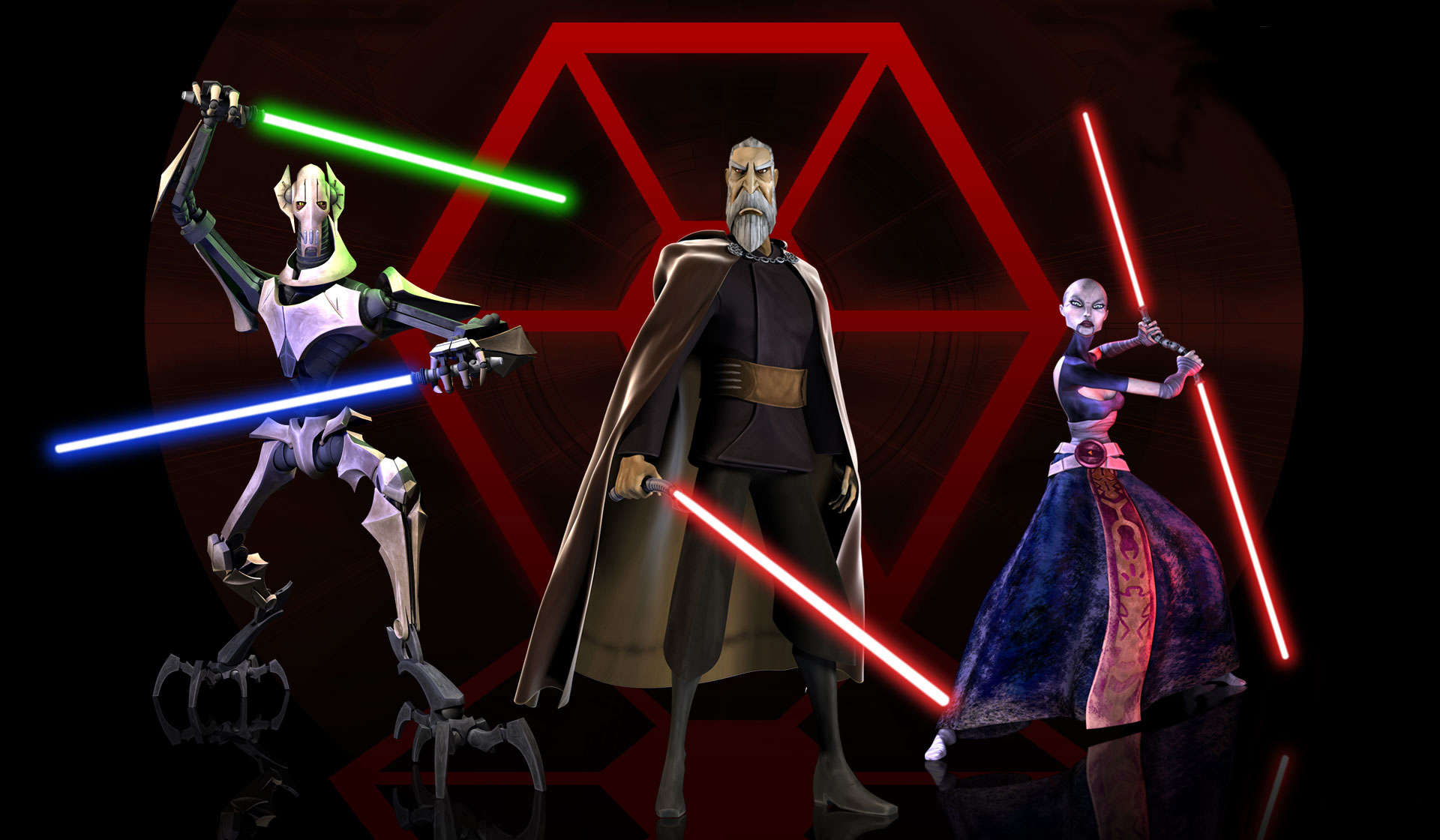 Dooku trained both Grievous and Asajj Ventress in Makashi.