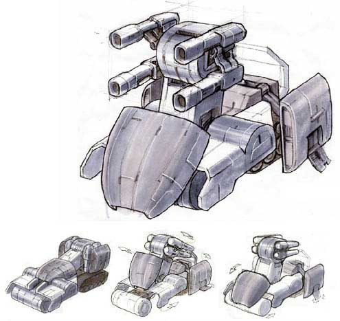 Unused concept art for a Flak Gun