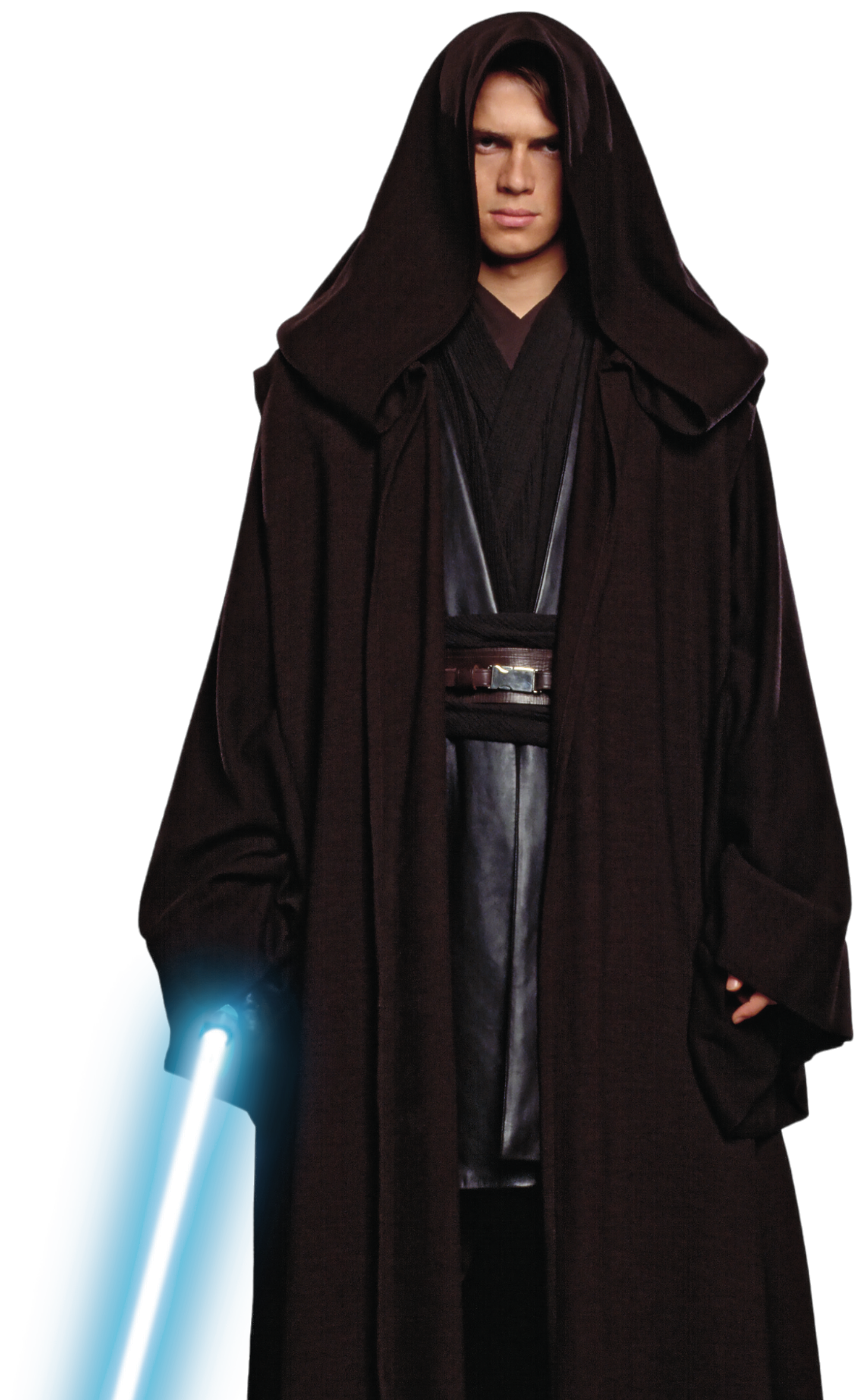 Though in his original Jedi attire, Darth Vader's robes share a similarity to the hooded cloaks of the Sith.