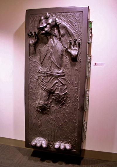 Jar Jar in carbonite, as seen at the Letterman Digital Arts Center