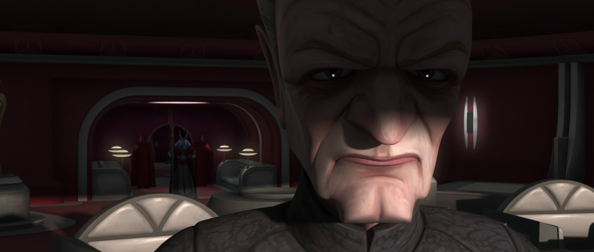 Sensing a disturbance in the Force, Sidious traveled to Mandalore to confront Maul, his first apprentice.