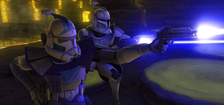 Captain Rex and Fives participate in the rescue of Jedi General Even Piell.