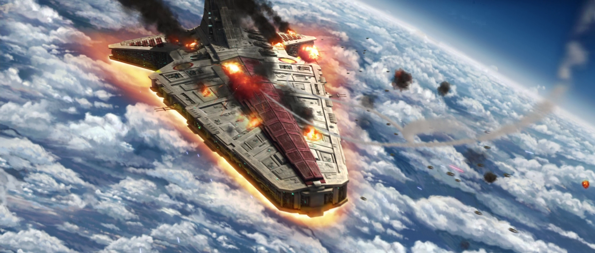 star wars super star destroyer crash