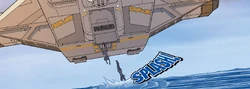 Ahsoka and Sabine jump into the oceans of Quila.