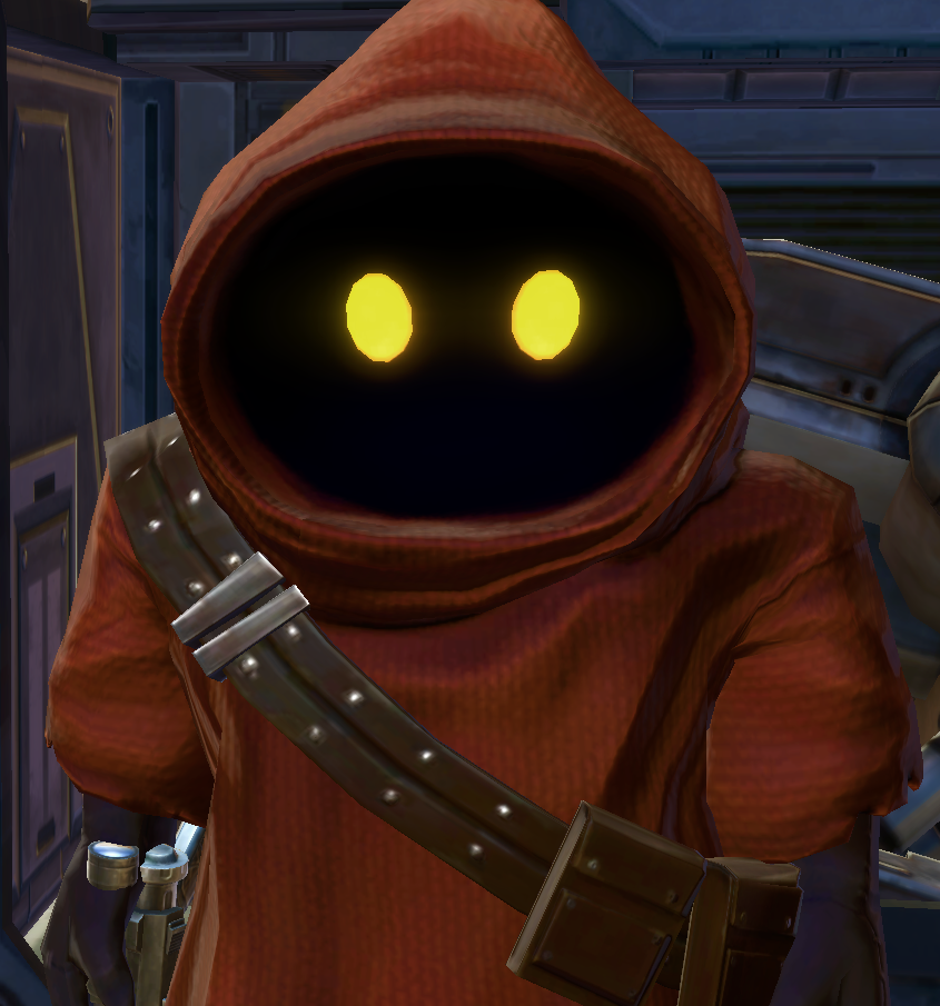 Imperial heroes assisting the Empire's expedition questioned the Jawa Trade Master Thint (pictured) about the origins of Czerka droids.