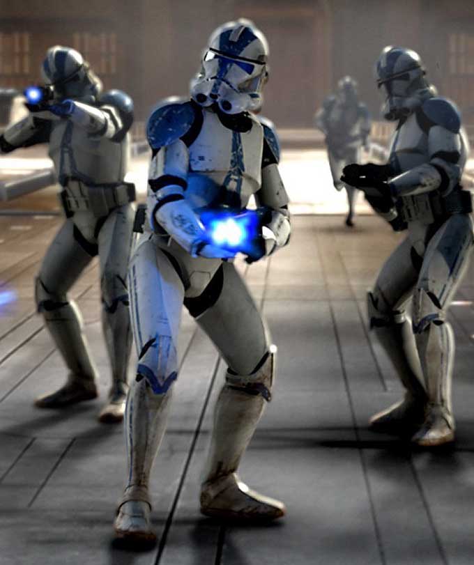 The trooper served in the ranks of the 501st Legion during the Clone Wars.