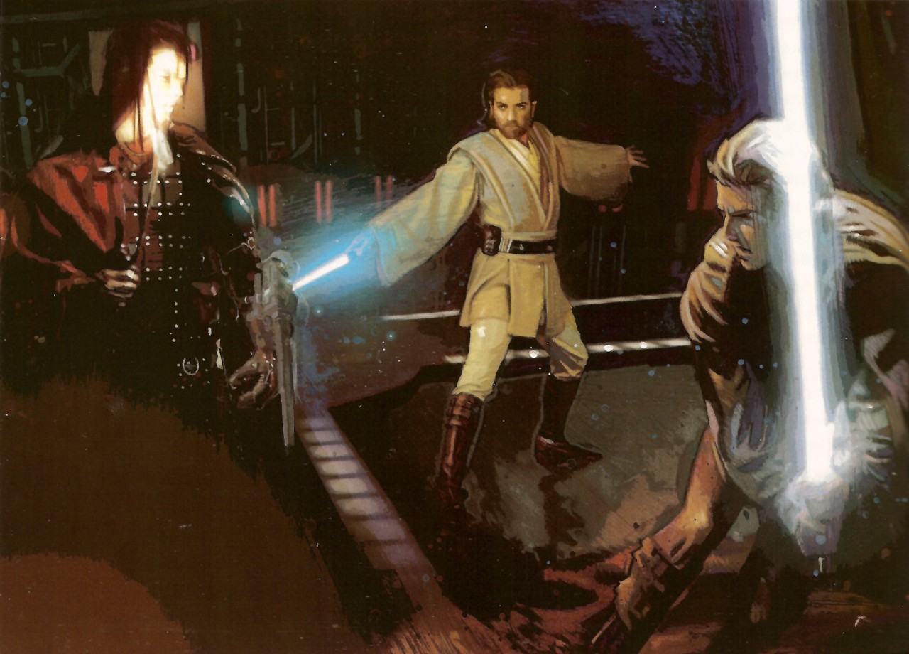 Kenobi and Skywalker confront Granta Omega.