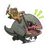 ゲーム『スター・ウォーズ：銀河のハンター』に登場した「イウォーク・ブラーグ」のスタンプ