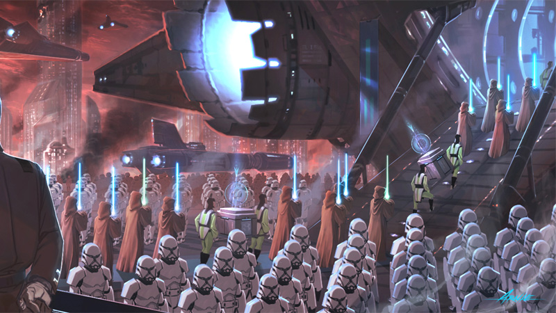 The Jedi leave Coruscant for Tython.