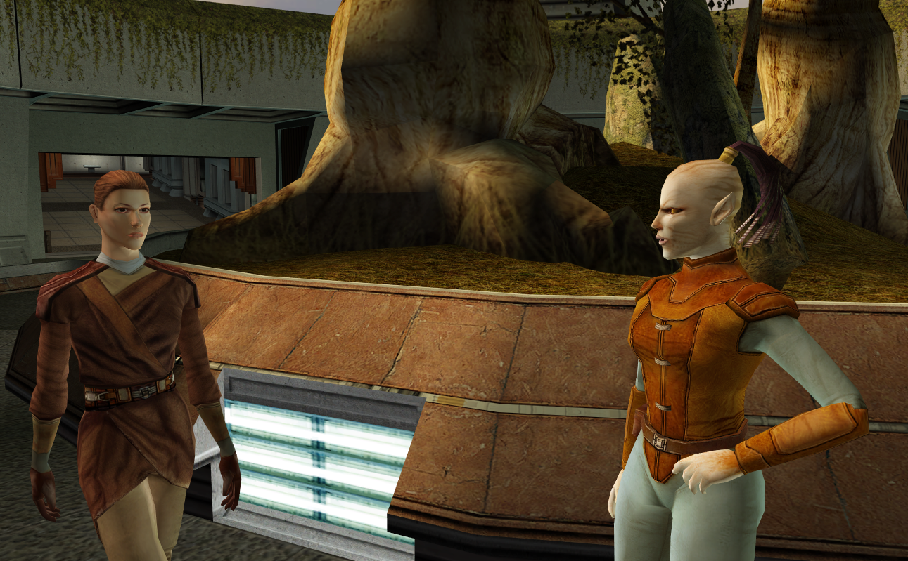 Belaya and Juhani were reunited at the Enclave.