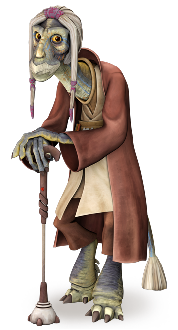 Tera Sinube, an elderly Cosian Jedi.