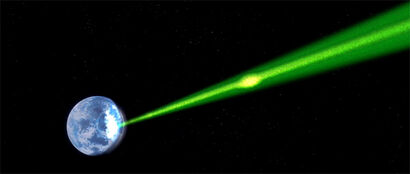 Dødsstjernens superlaser kommer i kontakt med Alderaan.