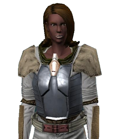 Vana Sage's original appearance in Star Wars Galaxies, wearing a RSF uniform