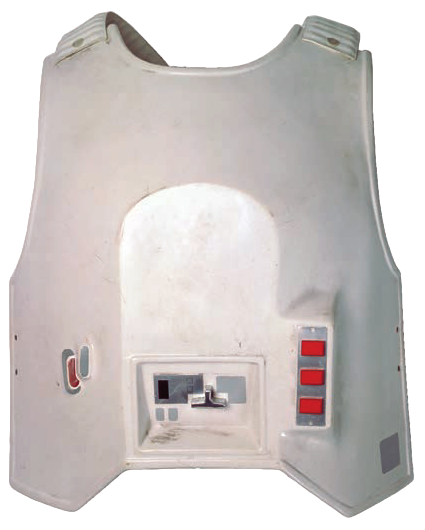 Snowtrooper chestplates were a derivative of the Officer Corps' battle armor and included controls for the heating backpack