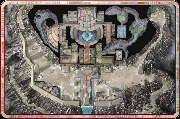 The temple layout