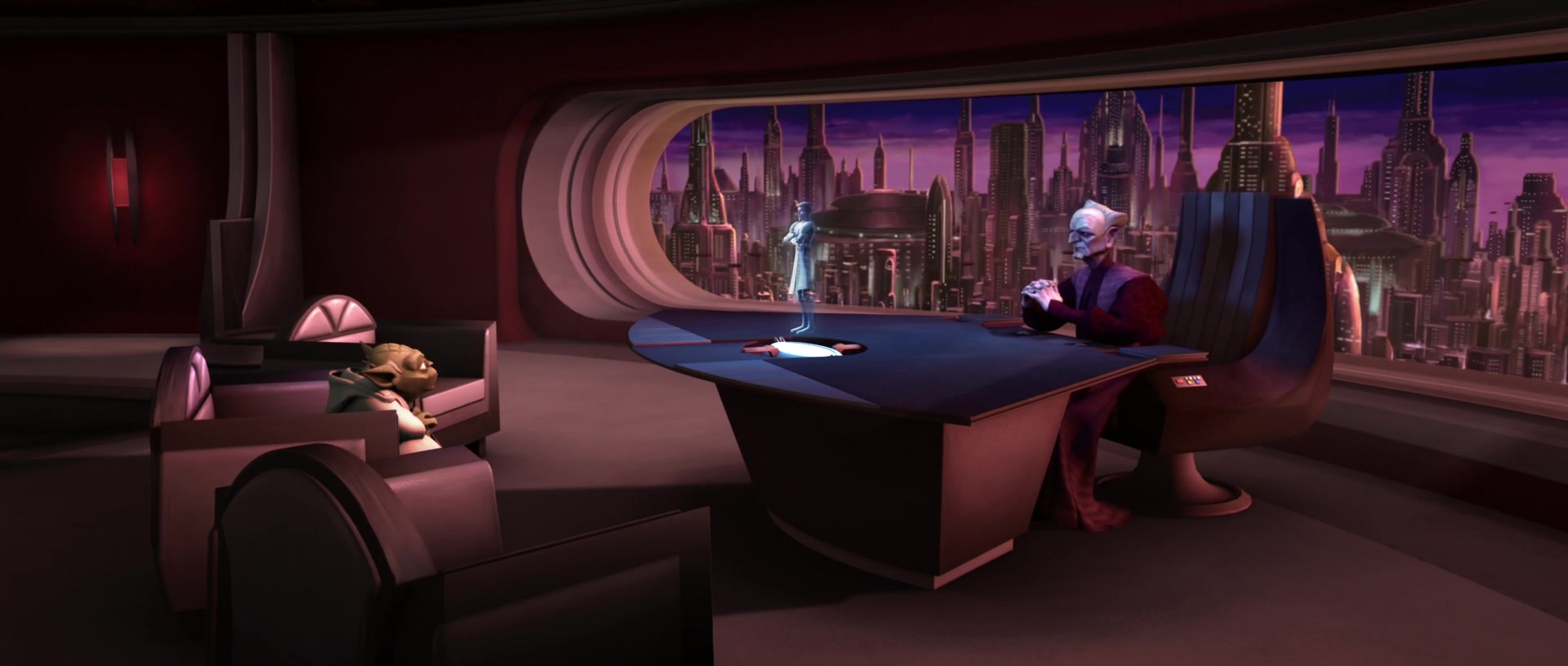 Jedi General Kenobi reported Count Dooku's plot to the Chancellor's office.