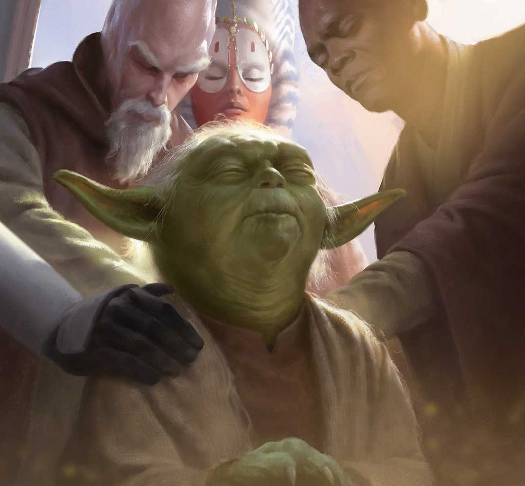 Master Ti joins her fellow Council members to meditate with Yoda.