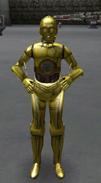 Jedi Praxeum protocol droid appearance in Common Appearance