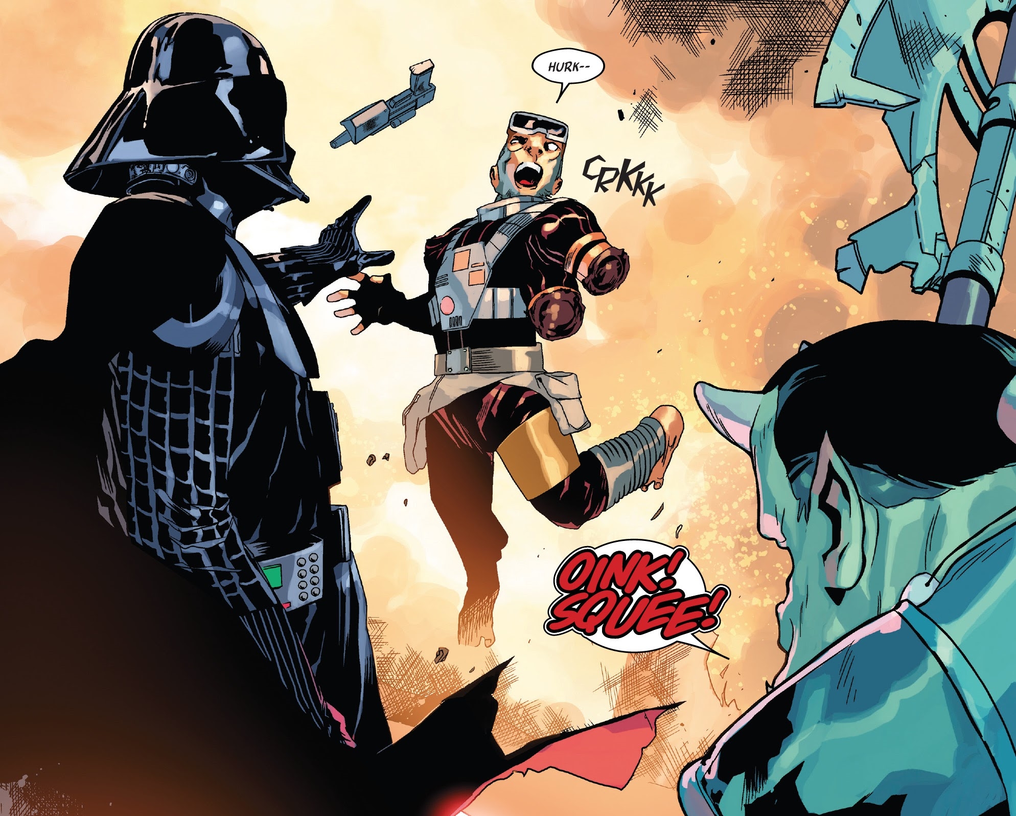 Chio Fain is killed by Darth Vader.