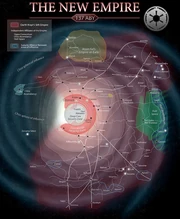 Uuden galaktisen imperiumin kartta.